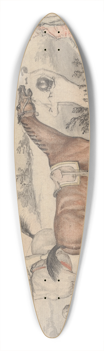 Louis Philippe Boitard - Dosing a Racehorse 39.3 inch art pintail longboard deck