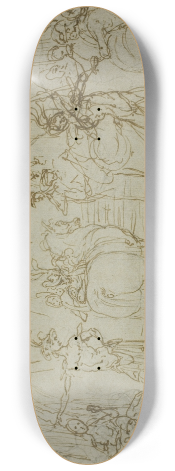 Cigoli (Ludovico Cardi) - Scene with Soldiers 8.25 inch art skate deck