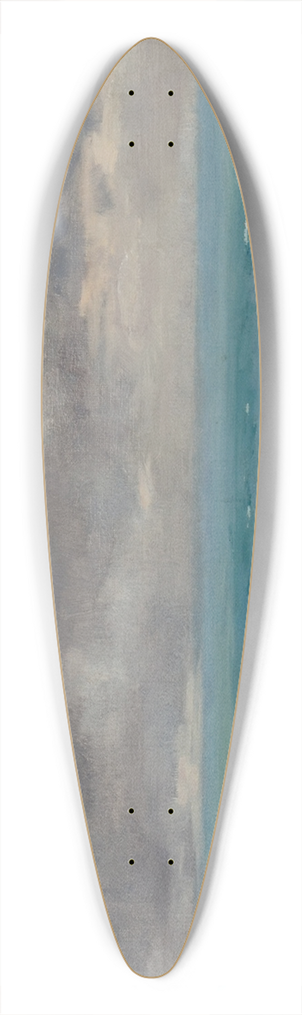 Louis Ritter - Beach at Etretat 39.3 inch art pintail longboard deck