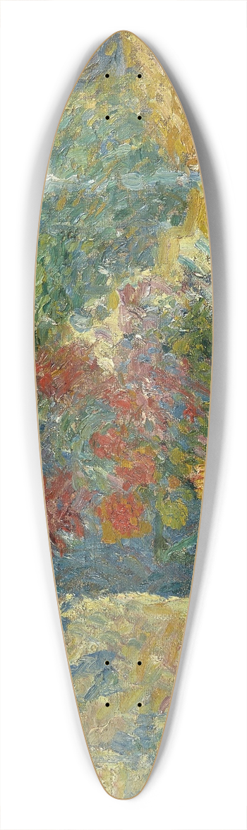 Louis Valtat - Le perron fleuri  Versailles 39.3 inch art pintail longboard deck