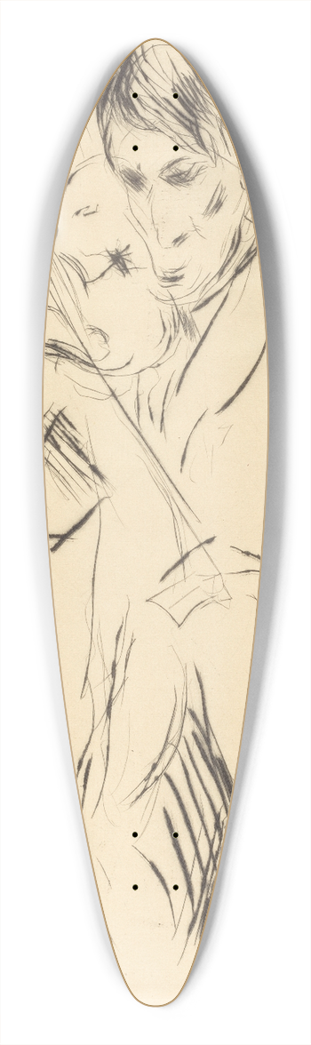 Lovis Corinth - Andreas Weissgaerber-II (Bildnis Andreas Weissgaerber) 39.3 inch art pintail longboard deck