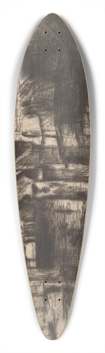 Lovis Corinth - At the Zoo 39.3 inch art pintail longboard deck