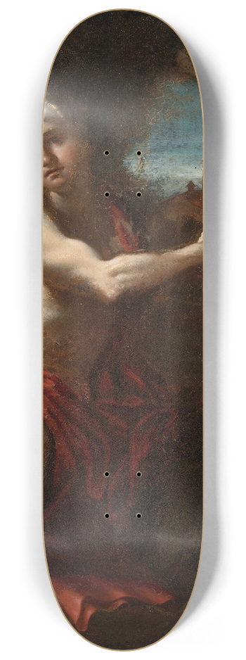 Circle of Annibale Carracci - Saint John The Baptist 8.25 inch art skate deck