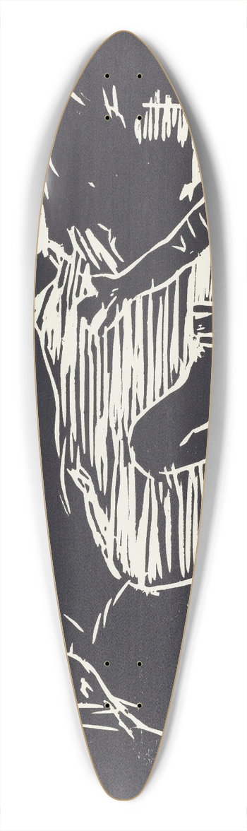 Lovis Corinth - Cain and Abel (Brudermord) 39.3 inch art pintail longboard deck