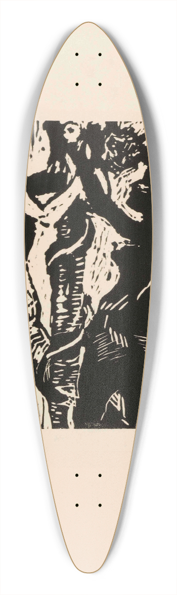 Lovis Corinth - Der Sndenfall 39.3 inch art pintail longboard deck