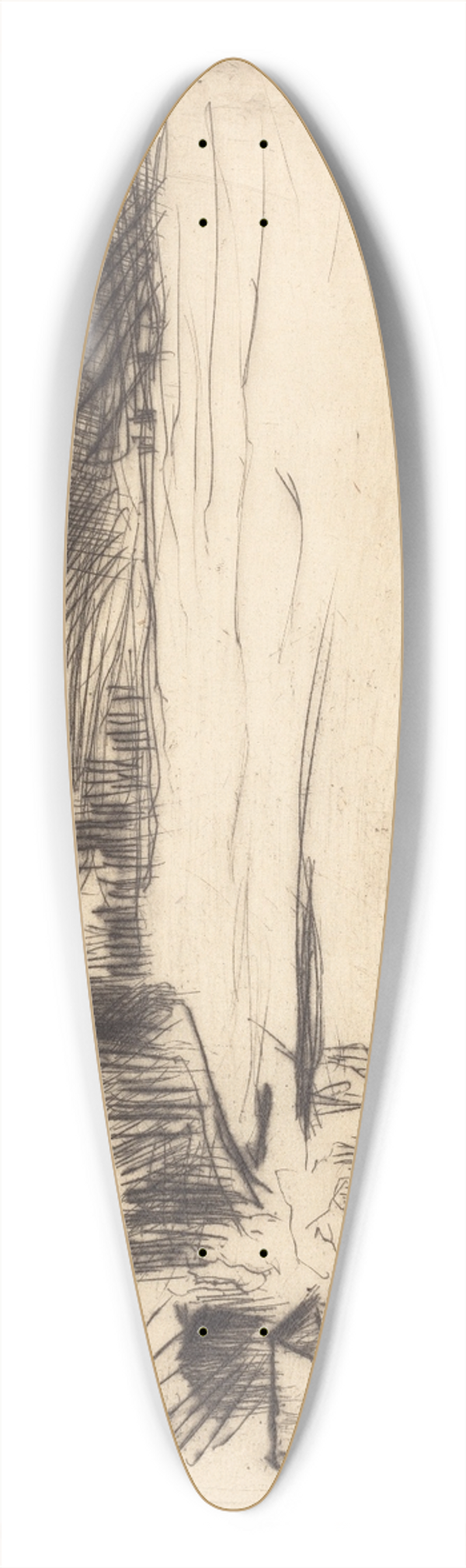 Lovis Corinth - On Walchen Lake (Am Walchensee) 39.3 inch art pintail longboard deck