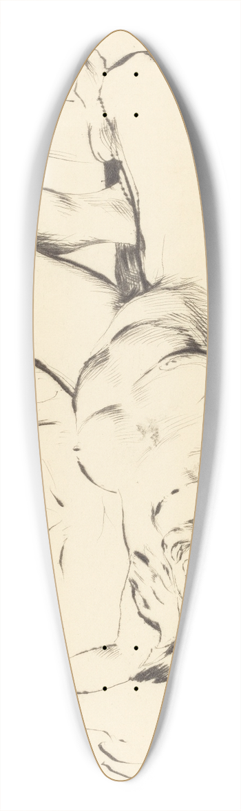Lovis Corinth - Prophecy (Weissagung) 39.3 inch art pintail longboard deck