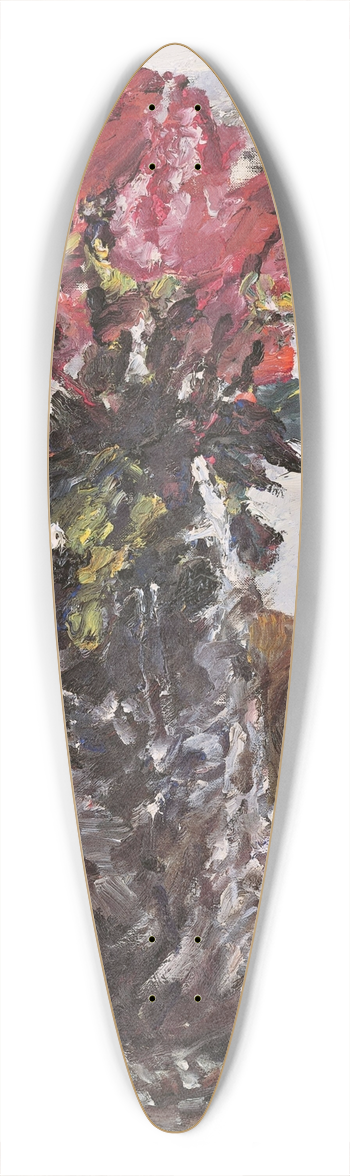 Lovis Corinth - Rote Rosen 39.3 inch art pintail longboard deck