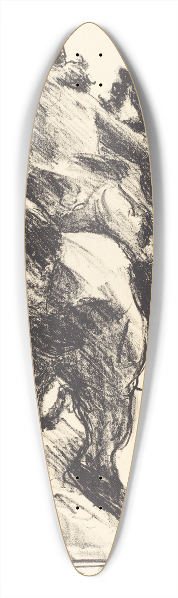 Lovis Corinth - Statue of an Amazon at the Alte Museum (Amazonenstatue auf der Freitreppe des Alten Museums) 39.3 inch art pintail longboard deck