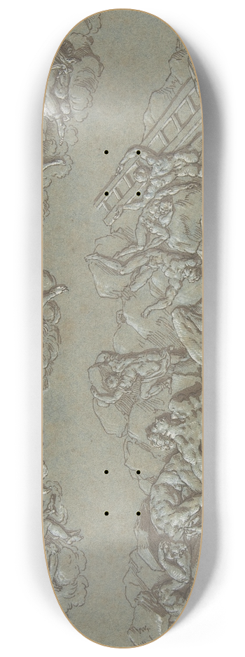 Circle of Bernard Picart - Fall of the Giants 8.25 inch art skate deck