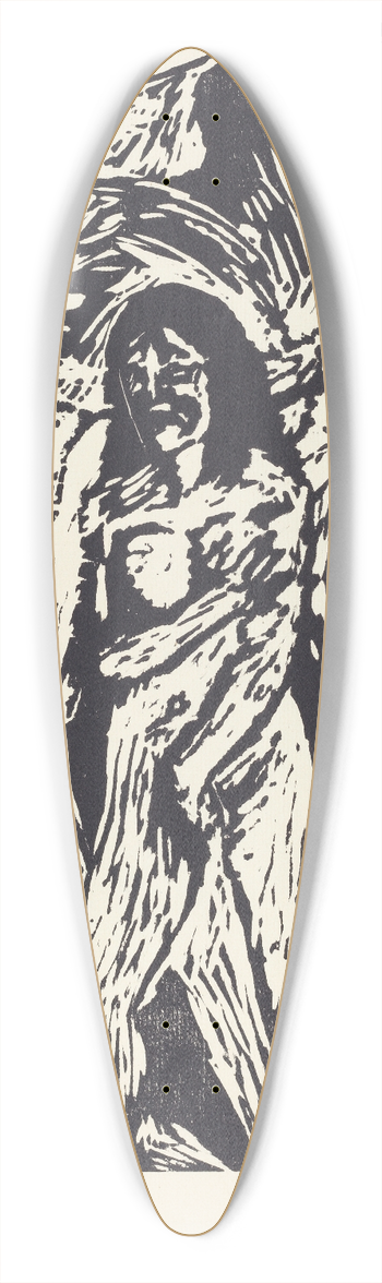 Lovis Corinth - The Expulsion from Paradise (Austreibung aus dem Paradies) 39.3 inch art pintail longboard deck