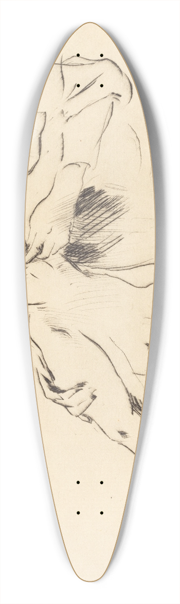 Lovis Corinth - The Reconciliation (Vershnung) 39.3 inch art pintail longboard deck