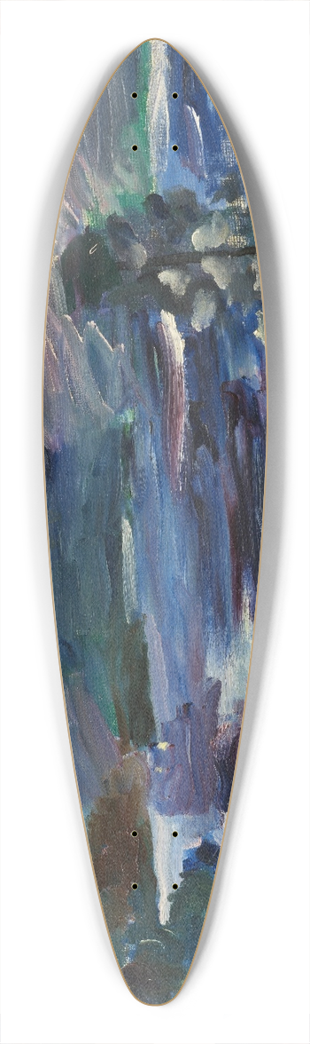 Lovis Corinth - Walchensee, aufgehender Mond 39.3 inch art pintail longboard deck