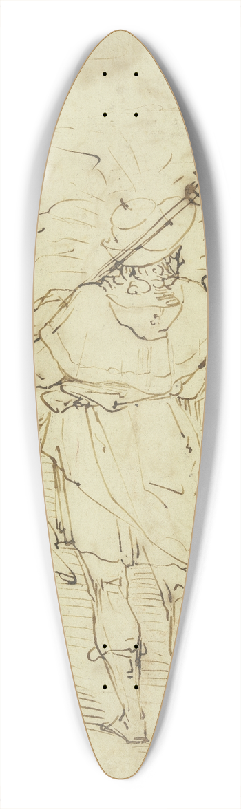Luca Cambiaso - Christus begegnet den Jngern auf dem Gang nach Emmaus 39.3 inch art pintail longboard deck