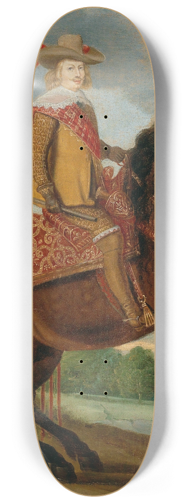 Circle of Caspar de Crayer - An Equestrian Portrait Of Cardinal-Infant Ferdinand Of Austria (16101641) 8.25 inch art skate deck