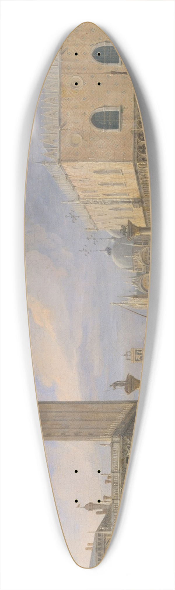 Luca Carlevarijs - The Molo, Venice, from the Bacino di San Marco 39.3 inch art pintail longboard deck