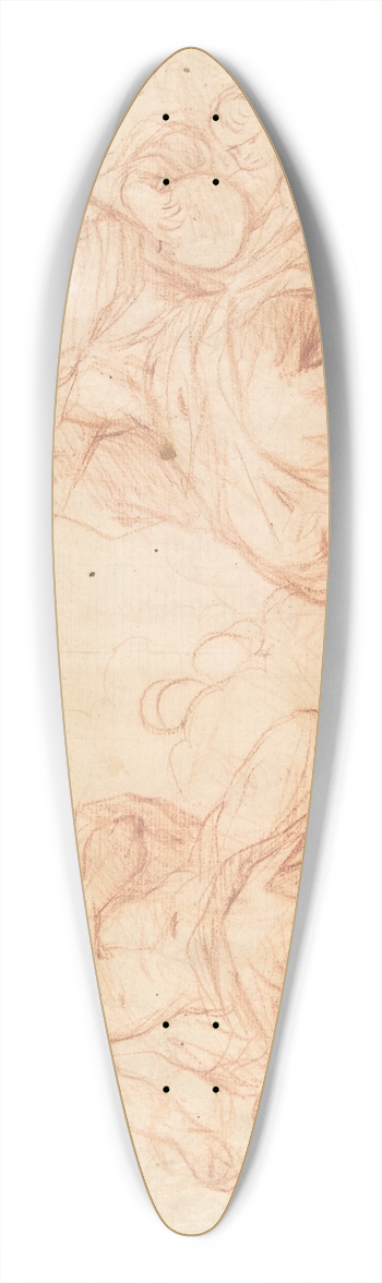Luca Giordano - The Holy Trinity 39.3 inch art pintail longboard deck