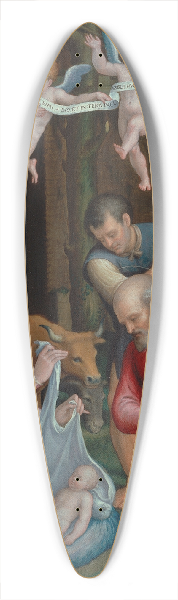 Luca Longhi - The Adoration Of The Shepherds 39.3 inch art pintail longboard deck