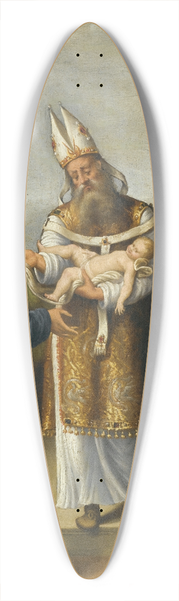 Luca Longhi - ThePresentation In The Temple 39.3 inch art pintail longboard deck