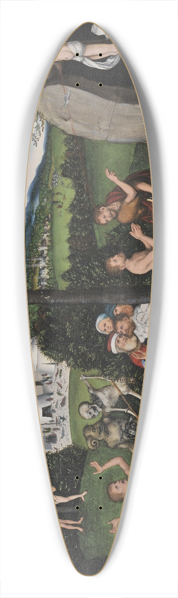 Lucas Cranach the Elder - Damnation and Redemption 39.3 inch art pintail longboard deck