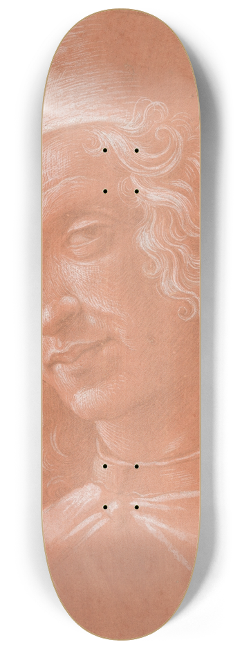 Circle of Domenico Ghirlandaio - Head of a Man Wearing a Cap 8.25 inch art skate deck