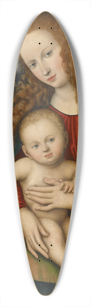Lucas Cranach the Elder - Virgin and Child 39.3 inch art pintail longboard deck