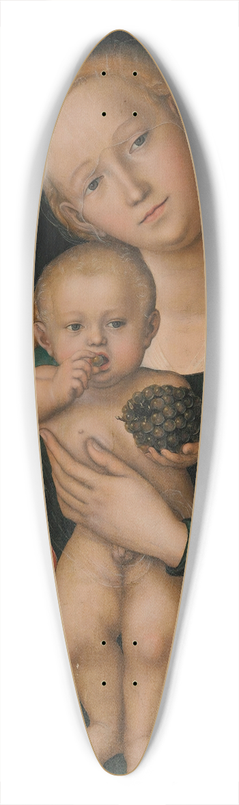 Lucas Cranach the Younger - The Virgin and Child with infant Saint John the Baptist sleeping 39.3 inch art pintail longboard deck