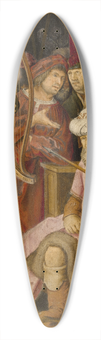 Lucas Van Leyden - David Playing his Harp for Saul 39.3 inch art pintail longboard deck