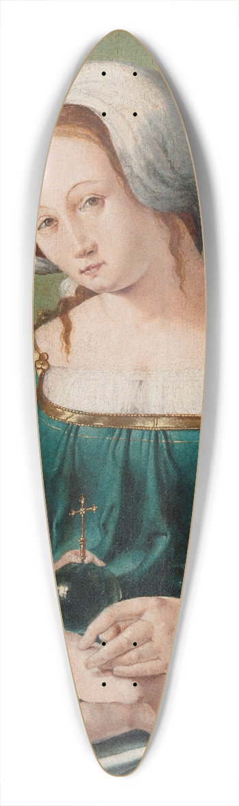 Lucas Van Leyden - Virgin and Child 39.3 inch art pintail longboard deck