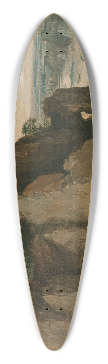 Lucas van Valckenborch - Mountainous landscape 39.3 inch art pintail longboard deck