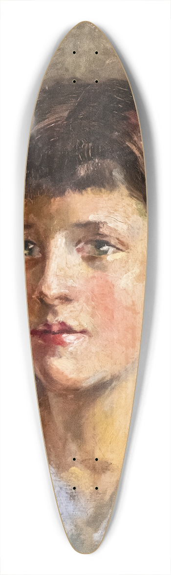Luce Boyals - Young girl with macaroons 39.3 inch art pintail longboard deck