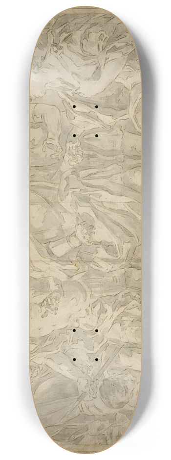 Circle of Francesco Solimena - Abigail before David 8.25 inch art skate deck