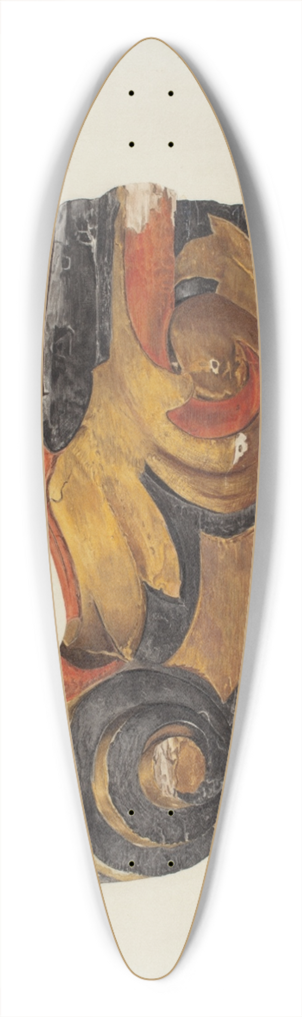 Lucille Chabot - Ships Billethead 39.3 inch art pintail longboard deck