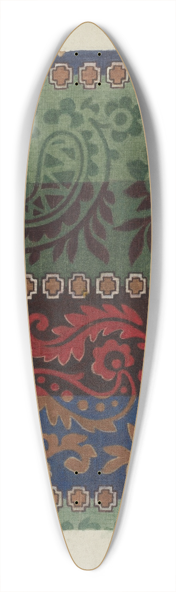 Lucille Lacoursiere - Printed Textile 39.3 inch art pintail longboard deck