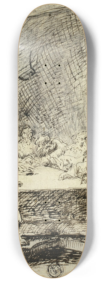 Circle of Franz Anton Maulbertsch - Last Supper 8.25 inch art skate deck