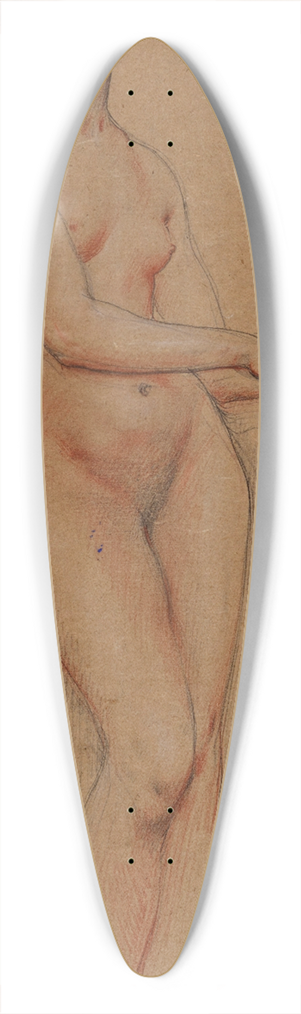 Luc-Olivier Merson - Etude de femme nue 39.3 inch art pintail longboard deck