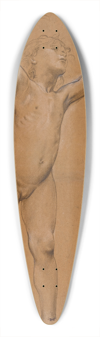 Luc-Olivier Merson - Etude de fillette nue 39.3 inch art pintail longboard deck