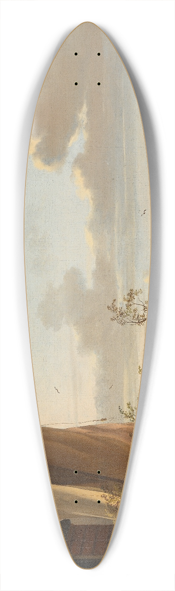 Ludolf Bakhuysen - Small Harbour near a Tavern 39.3 inch art pintail longboard deck