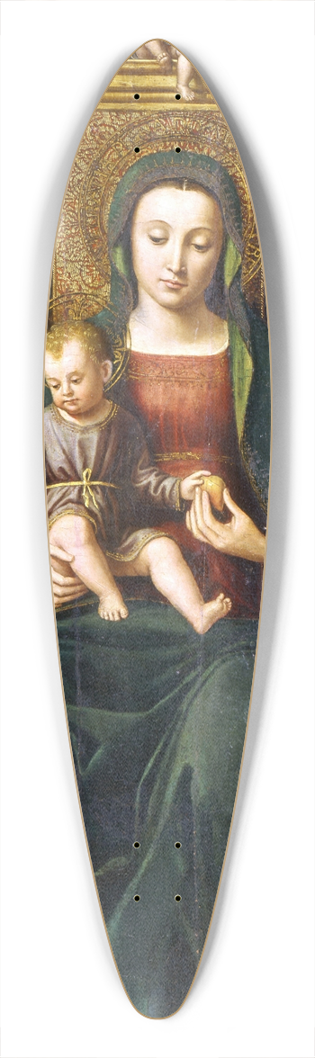 Ludovico Brea - The Virgin and Child Enthroned 39.3 inch art pintail longboard deck