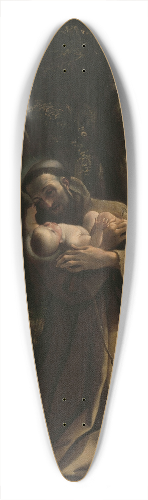 Ludovico Carracci - The Vision of Saint Francis of Assisi 39.3 inch art pintail longboard deck