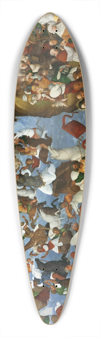 Ludovico Mazzolino - The Crossing of the Red Sea 39.3 inch art pintail longboard deck