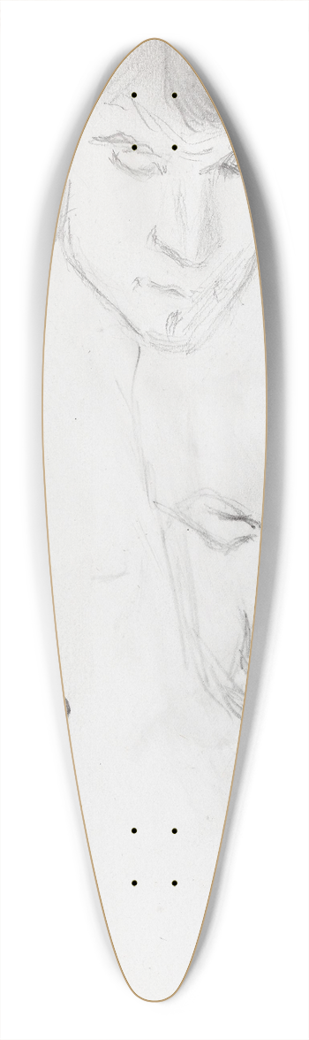 Ludvig Karsten - Faces 39.3 inch art pintail longboard deck