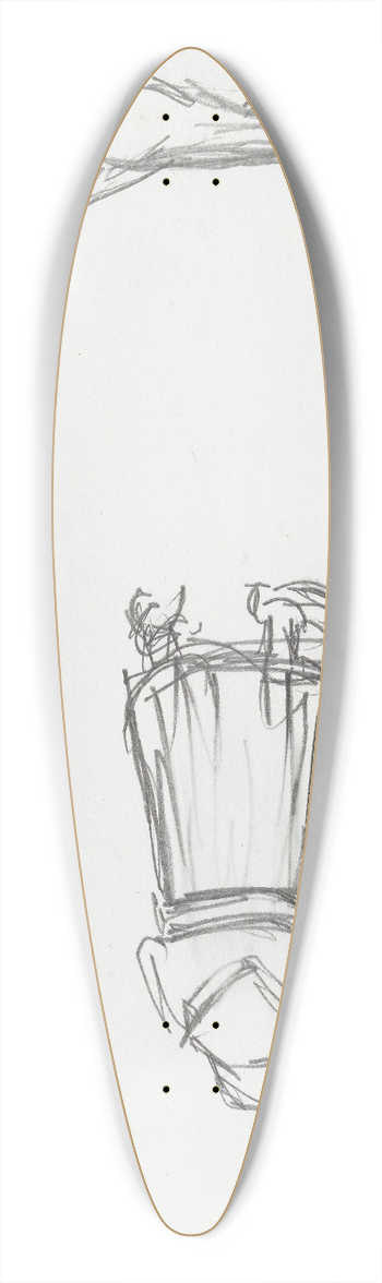 Ludvig Karsten - Figurstudier 39.3 inch art pintail longboard deck