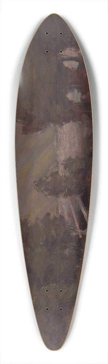 Ludvig Oskar - Maastik talumaja ja kuuga 39.3 inch art pintail longboard deck