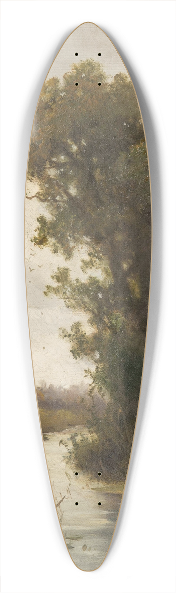 Ludvk Bartk - Trees by the Water 39.3 inch art pintail longboard deck