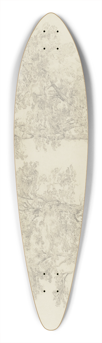 Ludwig Metz - Trees at the Ammer 39.3 inch art pintail longboard deck