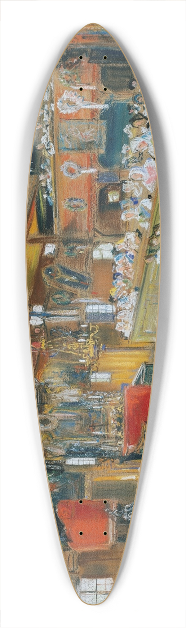 Ludwig Michalek - Inneres einer Dorfkirche 39.3 inch art pintail longboard deck