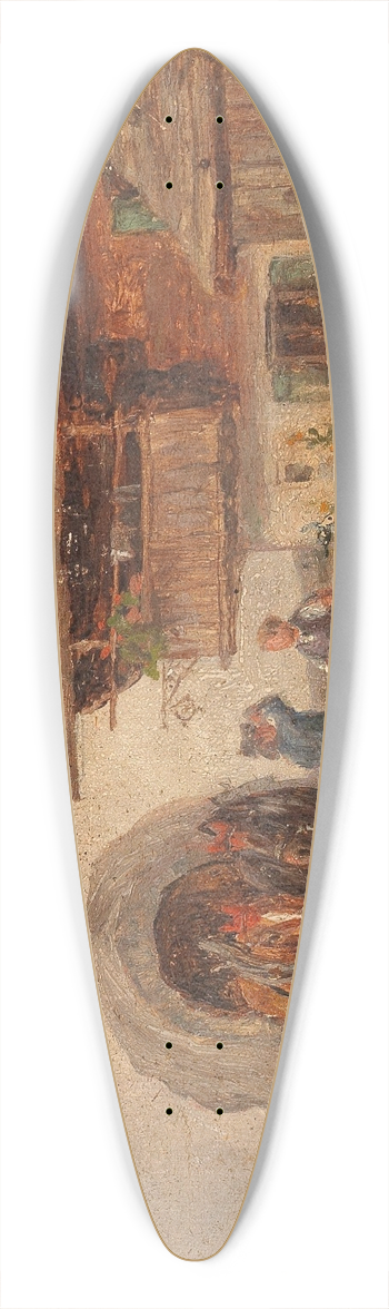 Ludwig Mller-Cornelius - Haymaking, a horsecart 39.3 inch art pintail longboard deck