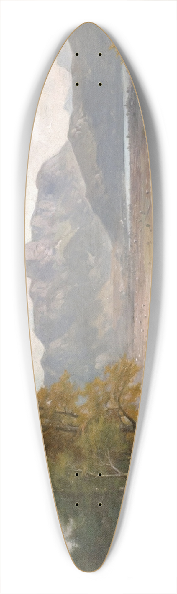 Ludwig Sckell - Blick auf den Kochelsee und Jochberg 39.3 inch art pintail longboard deck
