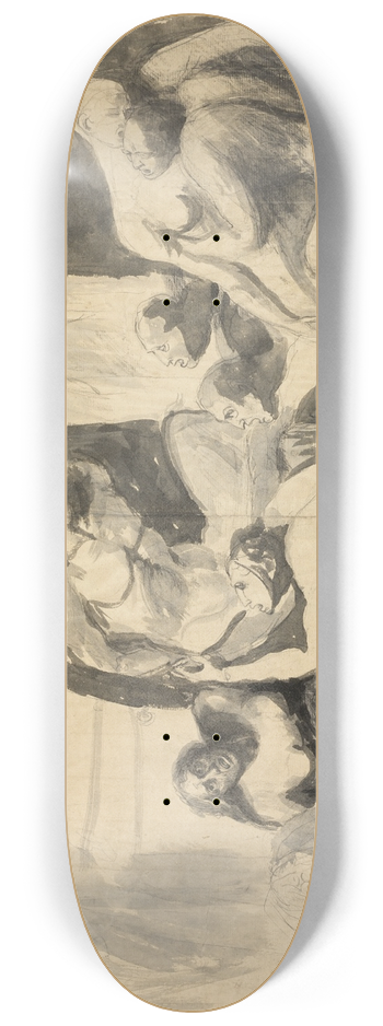 Circle of Henry Fuseli - One Cycle of Hell 8.25 inch art skate deck